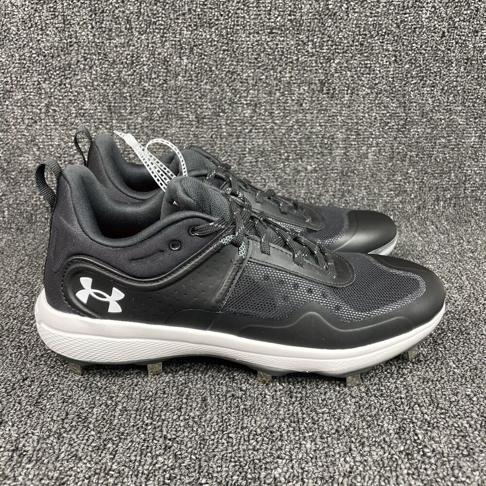 Under Armour Softball Cleats Black Glyde MT Charged Logo Lace Up Womens Size 10